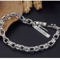 Chrome Hearts Cross Rome alphabet Bracelet S925 Sterling Silver Handmade Pendant Bracelet