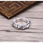 S925 Sterling Silver punk fashion Cruciferous flower ring, Chrome Hearts cross totem ring