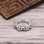 S925 Sterling Silver punk fashion Cruciferous flower ring, Chrome Hearts cross totem ring