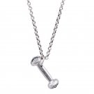 Chrome Hearts Cross dumbbell Pendant S925 Sterling Silver rock punk Retro Pendants