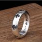 Chrome Hearts Cross Handmade ring S925 Sterling Silver lovers Cross rock ring