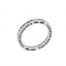 Chrome Hearts Cross Rolling stone tongue ring S925 Sterling Silver Rock Punk ring