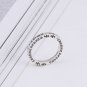 Chrome Hearts Cross Rolling stone tongue ring S925 Sterling Silver Rock Punk ring