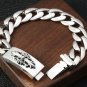 Chrome Hearts Cross Rock and roll style Bracelet S925 Sterling Silver Handmade Punk retro Bracelet