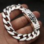 Chrome Hearts Cross Rock and roll style Bracelet S925 Sterling Silver Handmade Punk retro Bracelet