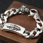 Chrome Hearts Cross Floral Bracelet S925 Sterling Silver Handmade Punk retro Lobster clasp Bracelet
