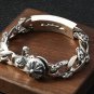 Chrome Hearts Cross Floral Bracelet S925 Sterling Silver Handmade Punk retro Lobster clasp Bracelet