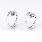 Chrome Hearts S925 Sterling Silver XBall CH ring, lovers Cross rock ring