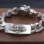 Chrome Hearts Cross Floral Bracelet S925 Sterling Silver Handmade retro Lobster clasp Bracelet