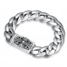 Chrome Hearts Cross flower bracelet S925 Sterling Silver domineering Punk retro Bracelet