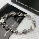 Chrome Hearts Dice cross bracelet S925 Sterling Silver Punk retro Handmade Bracelet