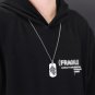 Chrome Hearts Dog Tag-S925 Sterling Silver Retro Punk style Overlapping Cross Pendant