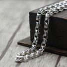 Chrome Hearts Lobster clasp Chain S925 Sterling Silver Rome alphabet Fashion Necklace 8 mm diameter