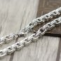 Chrome Hearts Lobster clasp Chain S925 Sterling Silver Rome alphabet Fashion Necklace 8 mm diameter