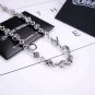 Chrome Hearts dice Chain S925 Sterling Silver Classic  cross Fashion Handmade Necklace