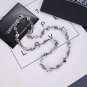 Chrome Hearts dice Chain S925 Sterling Silver Classic  cross Fashion Handmade Necklace