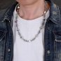 Chrome Hearts dice Chain S925 Sterling Silver Classic  cross Fashion Handmade Necklace