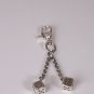 Chrome Hearts Dice Key buckle Retro Cross bag Hanging jewelry S925 Sterling Silver Key buckle