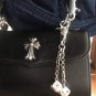 Chrome Hearts Dice Key buckle Retro Cross bag Hanging jewelry S925 Sterling Silver Key buckle