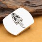 Punk style Cross swallow tail flower belt buckle S925 Sterling Silver  Chrome Hearts jewelry