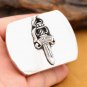 Punk style Cross swallow tail flower belt buckle S925 Sterling Silver  Chrome Hearts jewelry