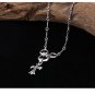 Chrome Hearts Cross Pendant rock Necklace S925 Sterling Silver Handmade Necklace