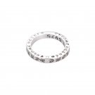 Chrome Hearts forever ring, S925 Sterling Silver lovers Cross rock 3mm ring Men's and women's ring