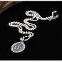 Chrome Hearts Angel Dagger Pendant Necklace S925 Sterling Silver Cross rock Necklace