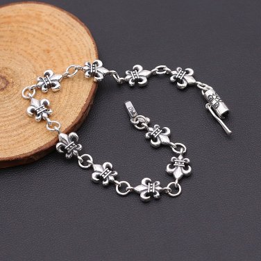 SASOM | accessories Chrome Hearts Cross Link Bracelet In Sterling Silver  Check the latest price now!