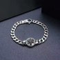 Chrome Hearts Cross flip Pendant Bracelet-S925 Sterling Silver Smooth Rock retro Bracelet