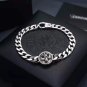 Chrome Hearts Cross flip Pendant Bracelet-S925 Sterling Silver Smooth Rock retro Bracelet