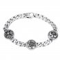 Chrome Hearts Cross Hexagonal star anchor flip Bracelet S925 Sterling Silver Rock retro Bracelet