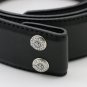 S925 Sterling Silver jewelry leather belt Chrome Hearts Punk style cross Cow leather leather belt