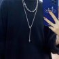 Chrome Hearts Dice Fashion Necklace S925 Sterling Silver Cross rock handmade Necklace