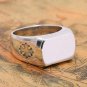 Chrome Hearts Ring S925 Sterling Silver Retro Smooth square personality domineering ring