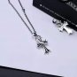 Chrome Hearts Cross Pendant S925 Sterling Silver Retro  rock punk Heart Cross Handmade Pendant