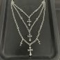 Chrome Hearts Necklace S925 Sterling Silver Cross pendant Punk Style Hip Hop Roman Letter Necklace