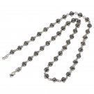 Chrome Hearts Cross orb necklace collarbone chain fashion jumper chain S925 Sterling Silver necklace