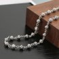 Chrome Hearts Cross orb necklace collarbone chain fashion jumper chain S925 Sterling Silver necklace