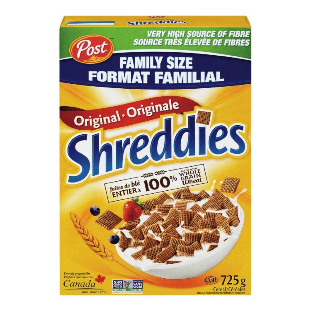 HONEY Shreddies Family Size Grocery Store FRESH CANADIAN 4 x 710g