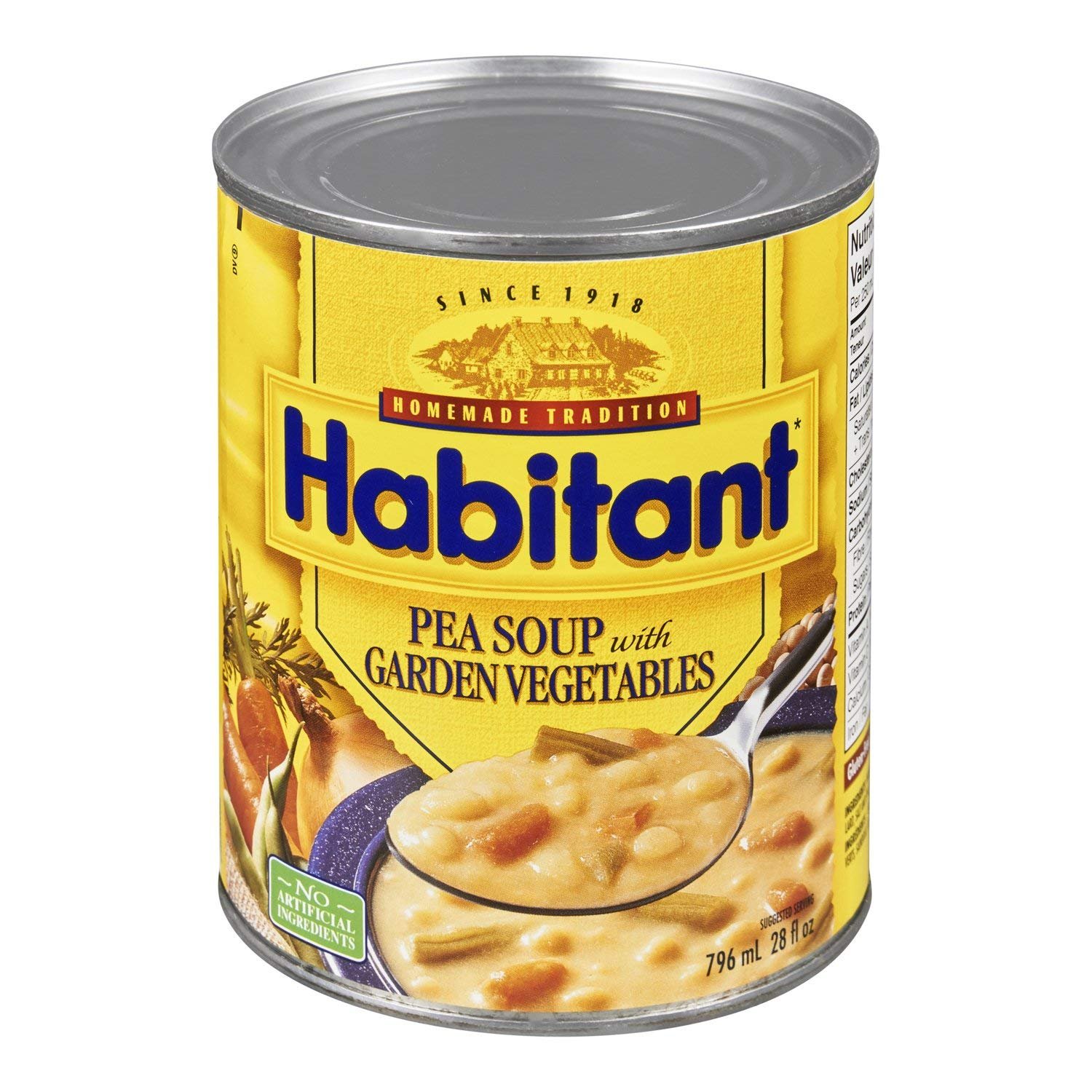 Habitant Pea With Garden Vegetable Soup, 796ml 6 Cans From Canada