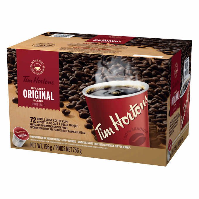 Tim Hortons Coffee K Cups SingleServe Original Blend Medium Roast 72Count From Canada