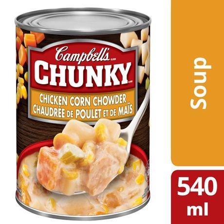 Campbell's Chunky  Chunky Chicken Corn Chowder Soup 6 Cans 540ml Meal soup From Canada
