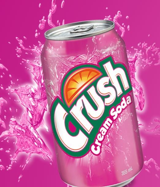 Crush Cream Soda Carbonated Soft Drink 12 x 355ml Cans Canadian