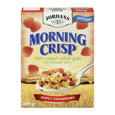 JORDANS Morning Crisp Simply strawberry granola clusters 500 g x 4 ...