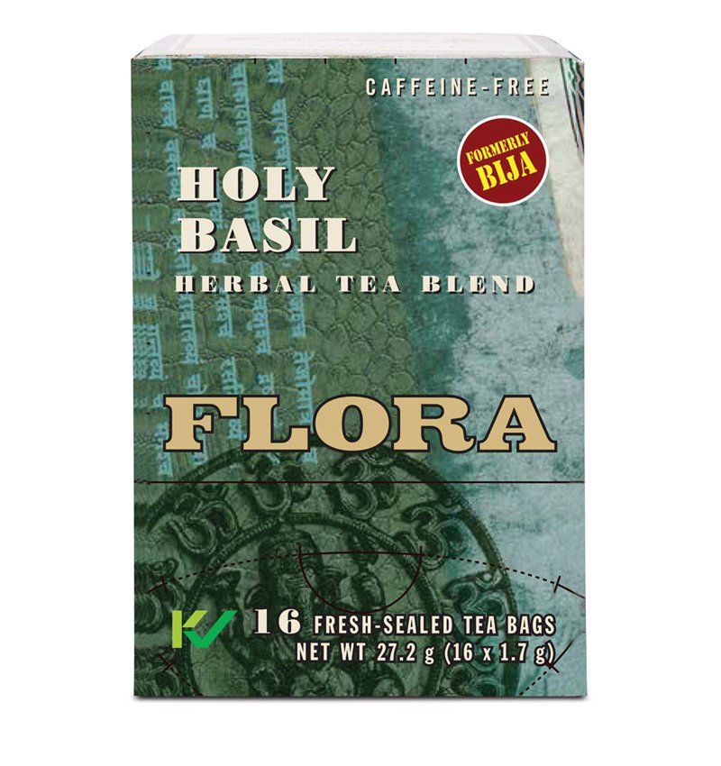 Flora Holy Basil Tea Herbal Tea Blend 16 Tea Bags X3 From Canada