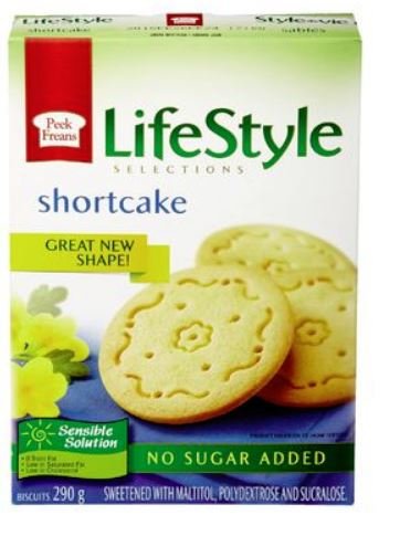 Peek Freans Lifestyle Shortcake Cookies No Sugar Added Diabetic choice 6 boxes From Canada