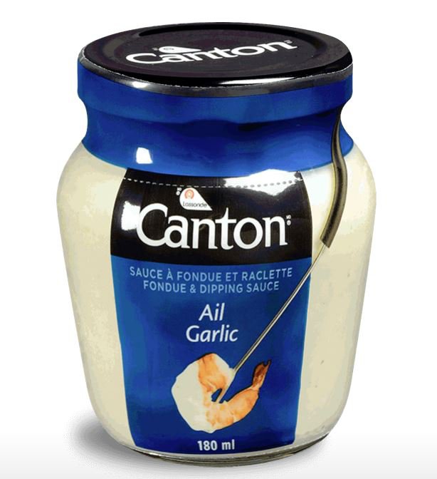 Gourmet Canton GARLIC Fondue and Raclette dipping sauce, 180mLX 4 From ...