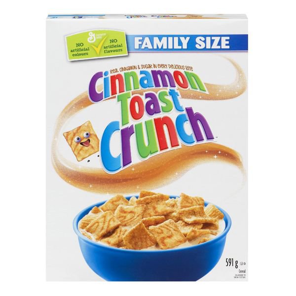 Family size cinnamon whole grain cereal, Cinnamon Toast Crunch