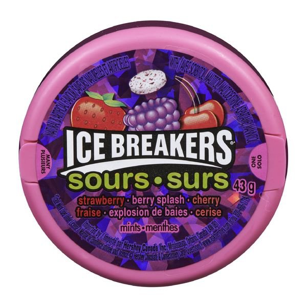 ICE BREAKERS Strawberry, berry splash & cherry flavoured sour mints 43 ...